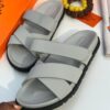 Hermes Men's Chypre Sandals in Gris Antarctique