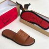 CHRISTIAN LOUBOUTIN Men's CL Leather Sandal Slipper