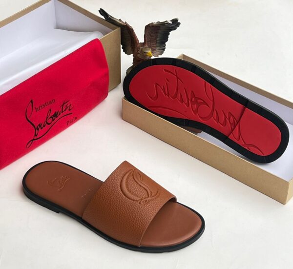 CHRISTIAN LOUBOUTIN Men's CL Leather Sandal Slipper