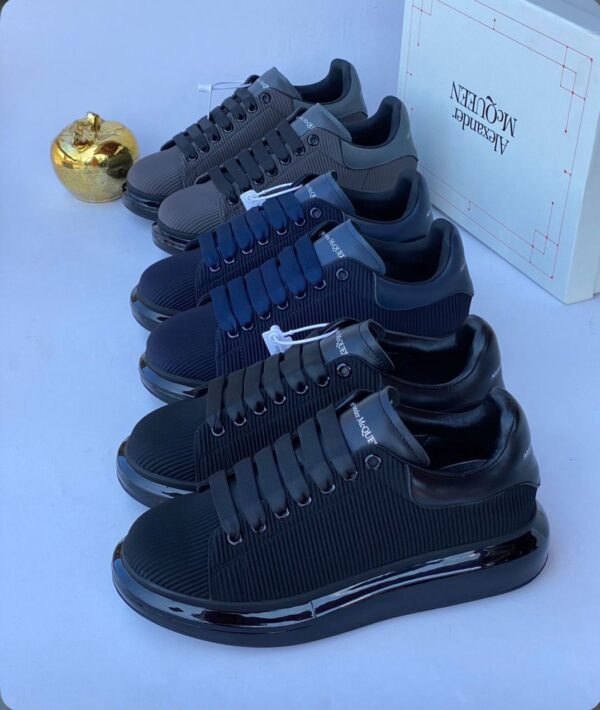Alexander McQueen Neoprene Oversized Sneaker Bubble Black Leather