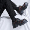 Men's Vintage Derby Shoes - Split Leather Platform