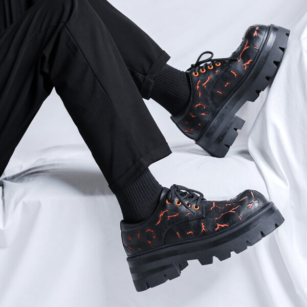 Men's Vintage Derby Shoes - Split Leather Platform