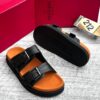 Classic Valentino Cross X Double Strap Slide Sandal
