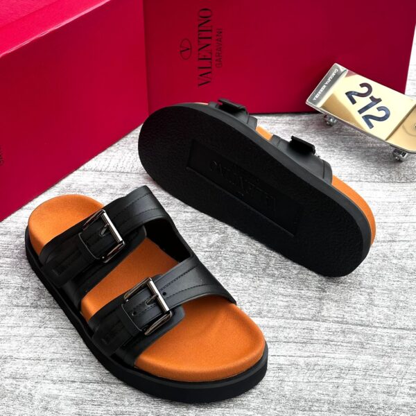 Classic Valentino Cross X Double Strap Slide Sandal