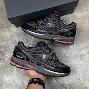 New Balance 1906R Casual Sneakers – Black with Grey/Red Accents