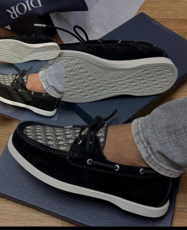 Luxury Dior Suede Moccasin Shoe