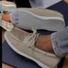 Luxury Dior Suede Moccasin Shoe