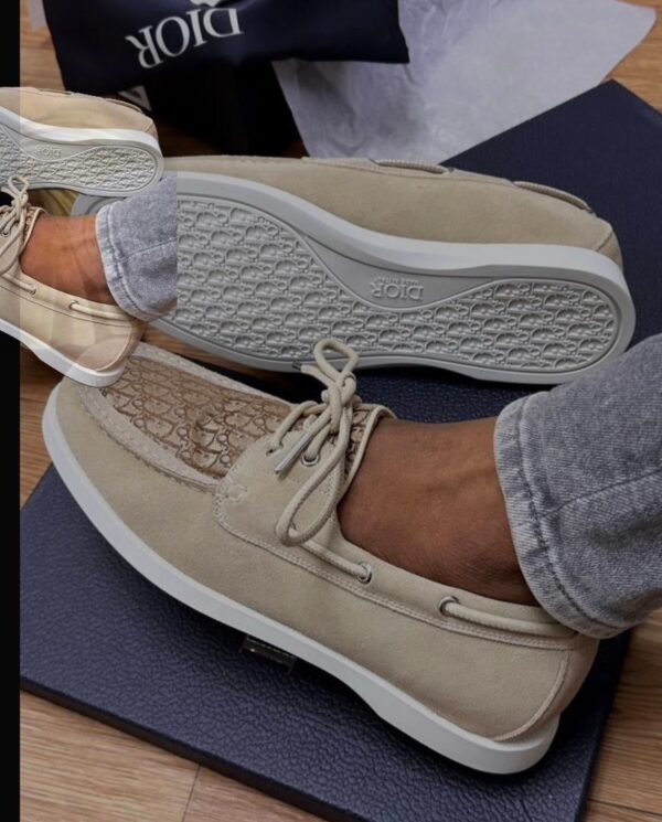 Luxury Dior Suede Moccasin Shoe