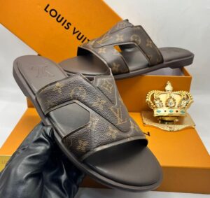 Original Louis Vuitton Brown Leather Sandal