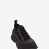 Alexander McQueen Tread Slick Lace Up In Black