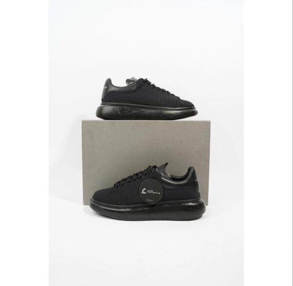 Alexander McQueen Neoprene Oversized Sneaker Bubble Black Leather