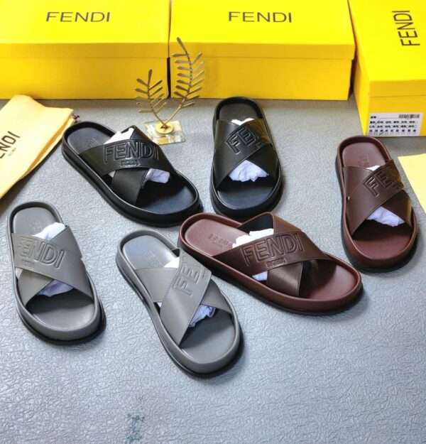 Fendi Cross Slide Sandal