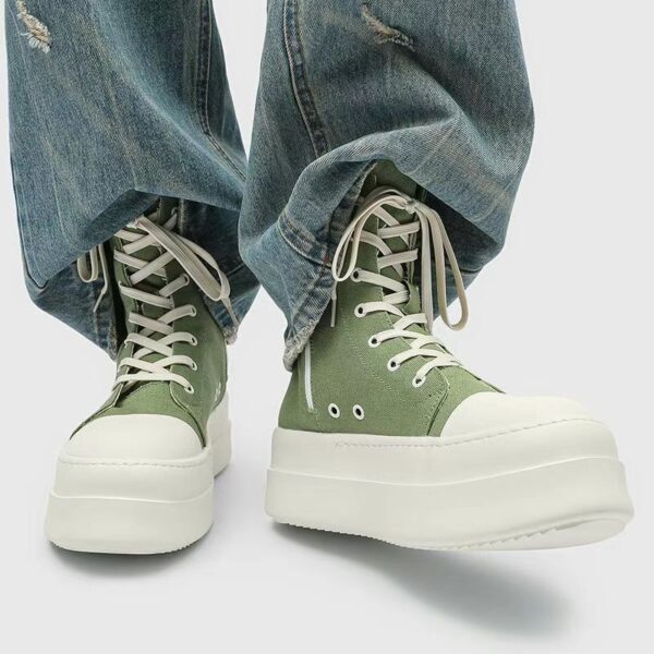 Rick Owens High-Top Leather Sneakers