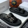 Alexander McQueen Double-Strap Buckle Slide Sandal