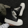 Rick Owens High-Top Leather Sneakers
