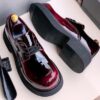 Premium Balenciaga Lace Shoes – Red Wine
