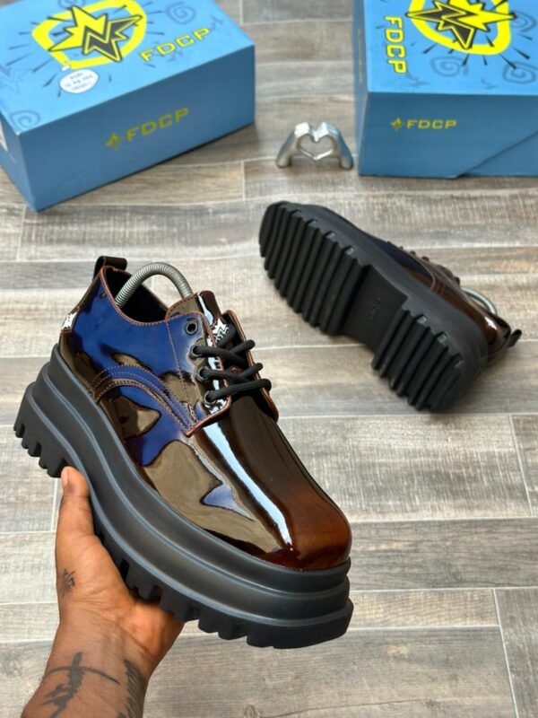 V05 Chunky Lace-Up Leather Derby Shoes