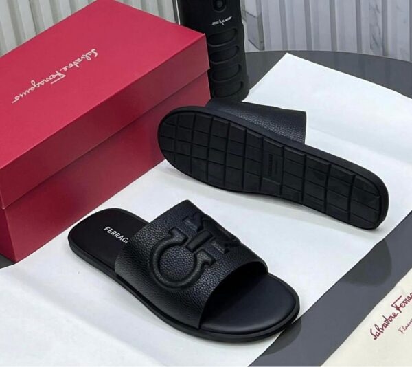 Ferragamo Leather Slide