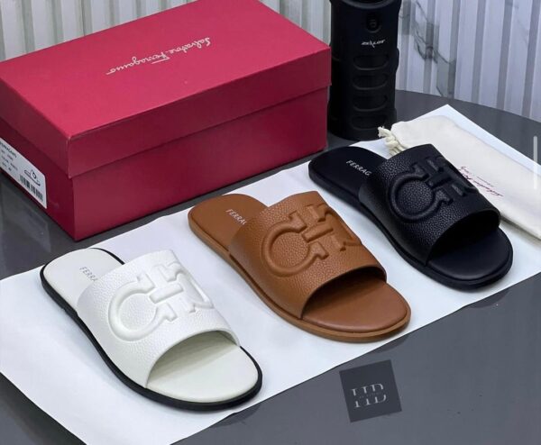 Ferragamo Leather Slide