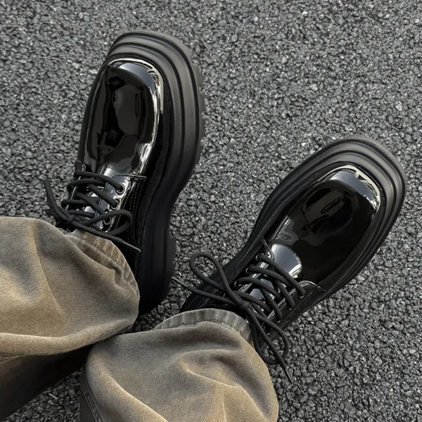 V05 Chunky Lace-Up Leather Derby Shoes