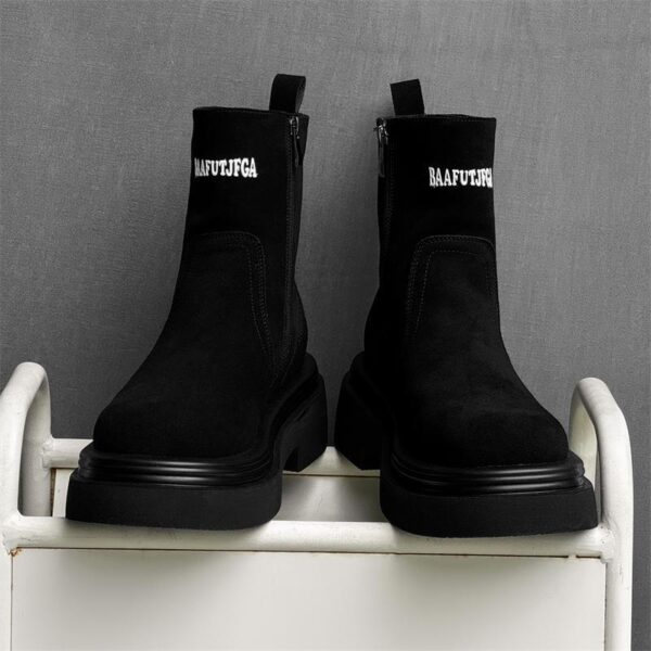 Cowboy Nightclub Thick Sole Pump Vintage Party Ankle Boots