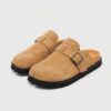 Men's Yellow Buckle Strap Split Toe Slip-On