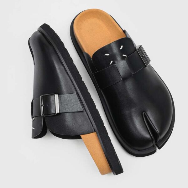 Men's Buckle Strap Split Toe Slip-On